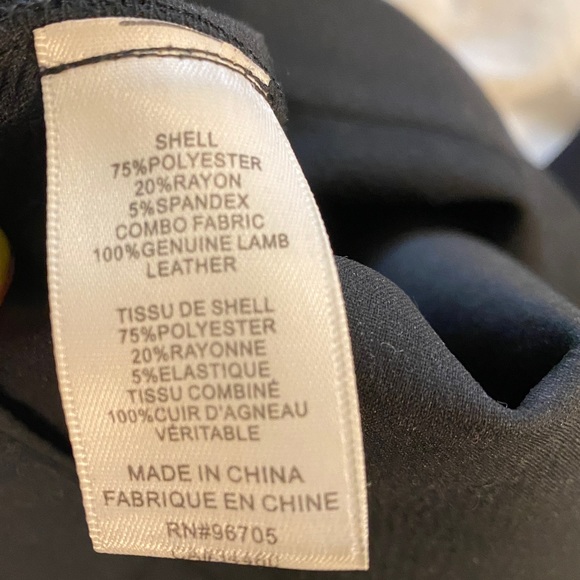 Rebecca Taylor Stretch Leggings- Leather contrast - Picture 7 of 9